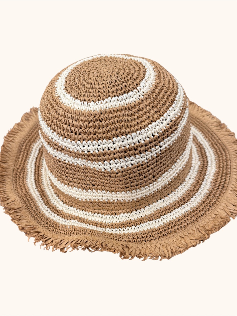 NWT Rag & Bone Frills Rollable Straw Bucket Hat M/L